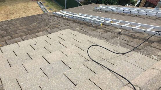 roofing restoration being carried out