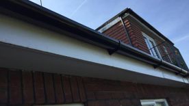 A new gutter that has been installed by our team