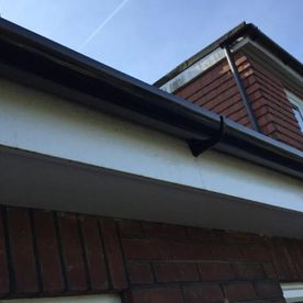 A new gutter that has been installed by our team